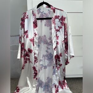 Satin Floral Robe
